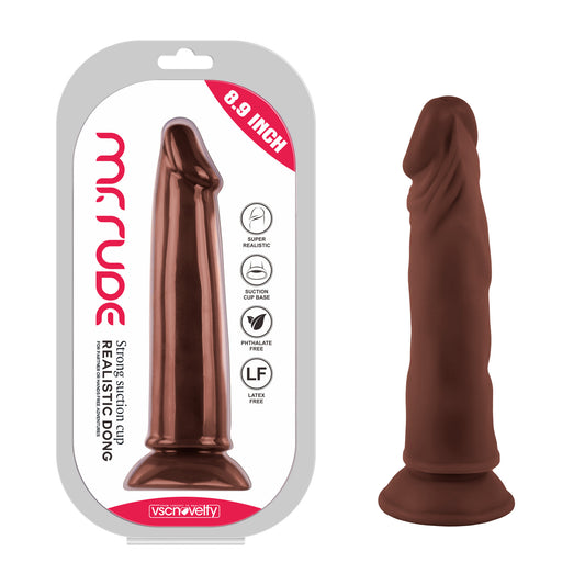 Mr Rude 8.9-Inch Realistic Dildo - Brown