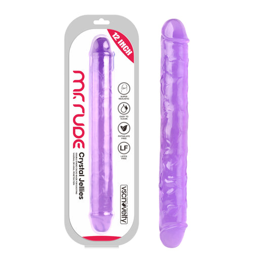 Mr Rude 12-Inch Double-Ended Dildo - Purple