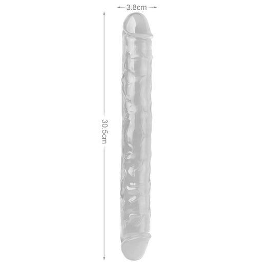 Mr Rude 12-Inch Double-Ended Dildo - Clear