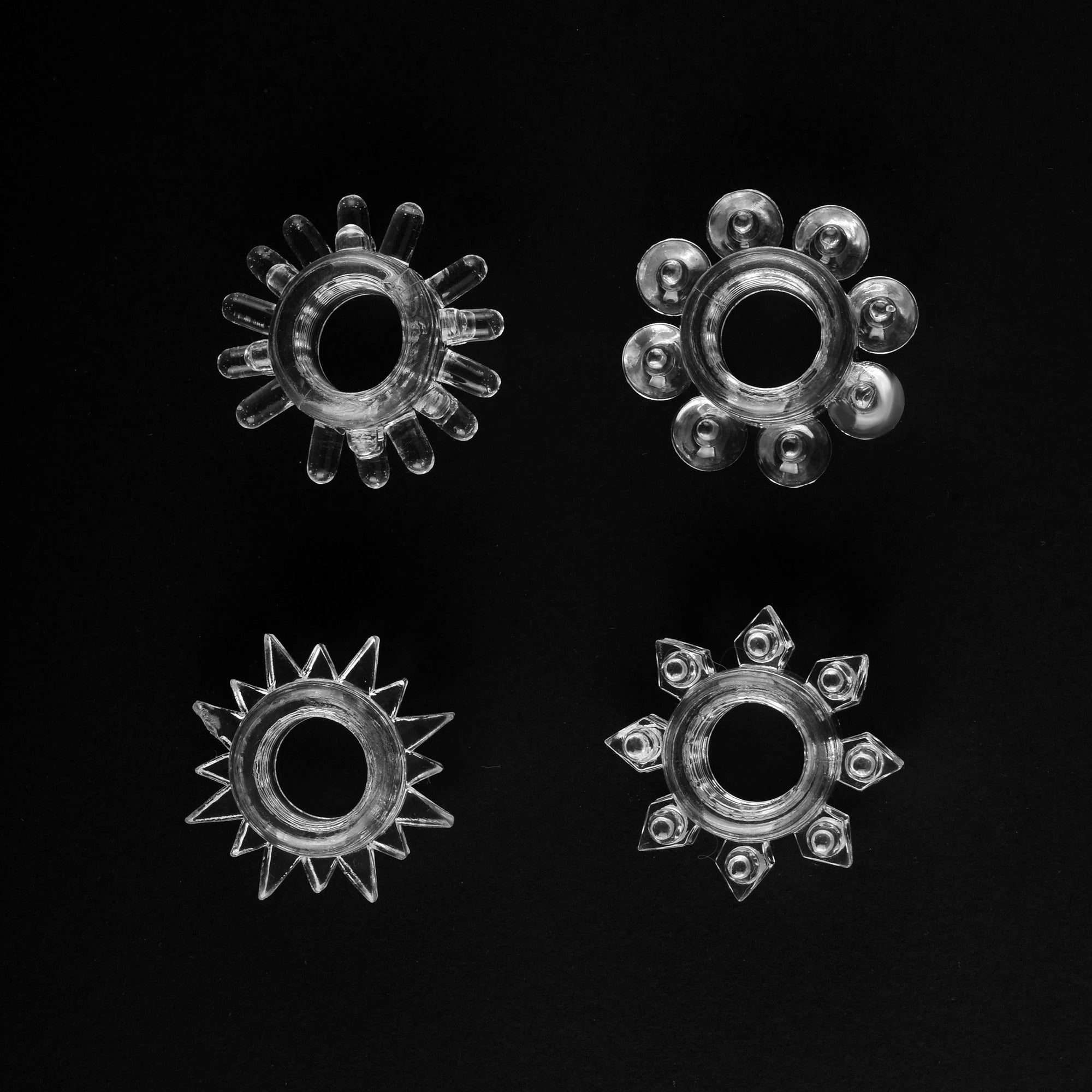 VSCN - Tickler Cockring - 4 Pack Clear