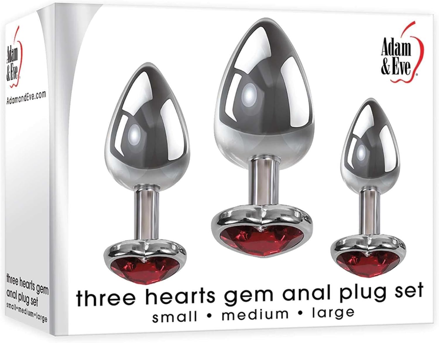 A&E Heart Anal Plug Set