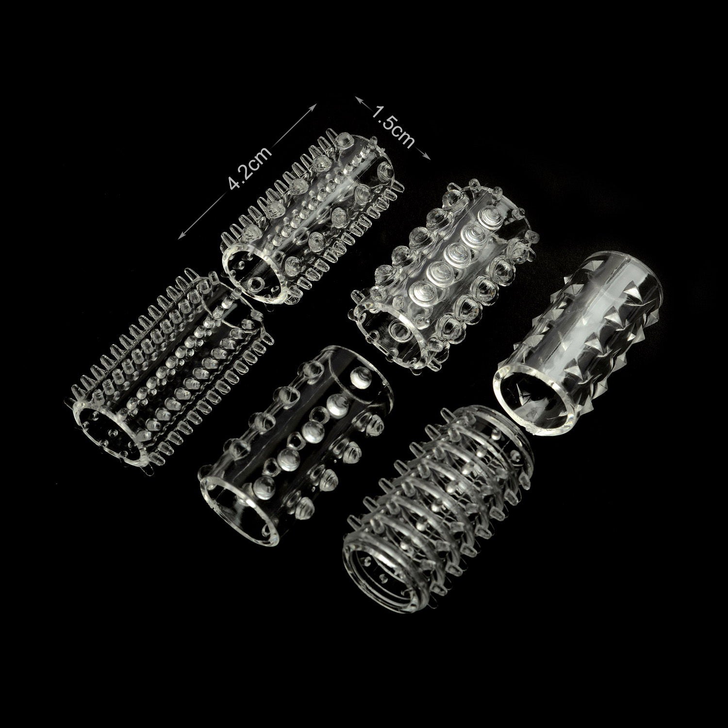 VSC Clear Penis Sleeves - 6 Pack