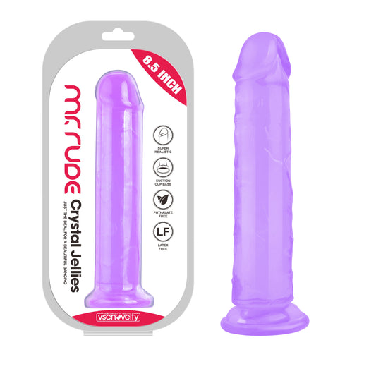 Mr Rude 8.5-Inch Realistic Dildo - Purple