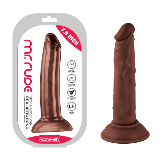 Mr Rude 7.9-Inch Realistic Dildo - Brown