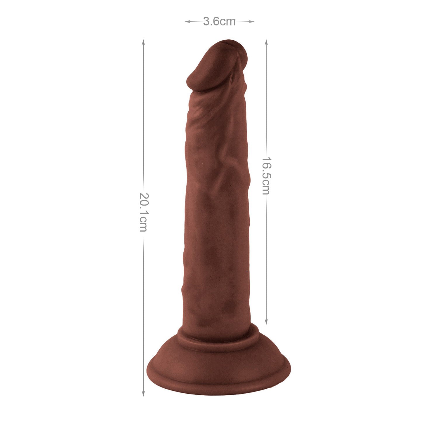 Mr Rude 7.9-Inch Realistic Dildo - Brown