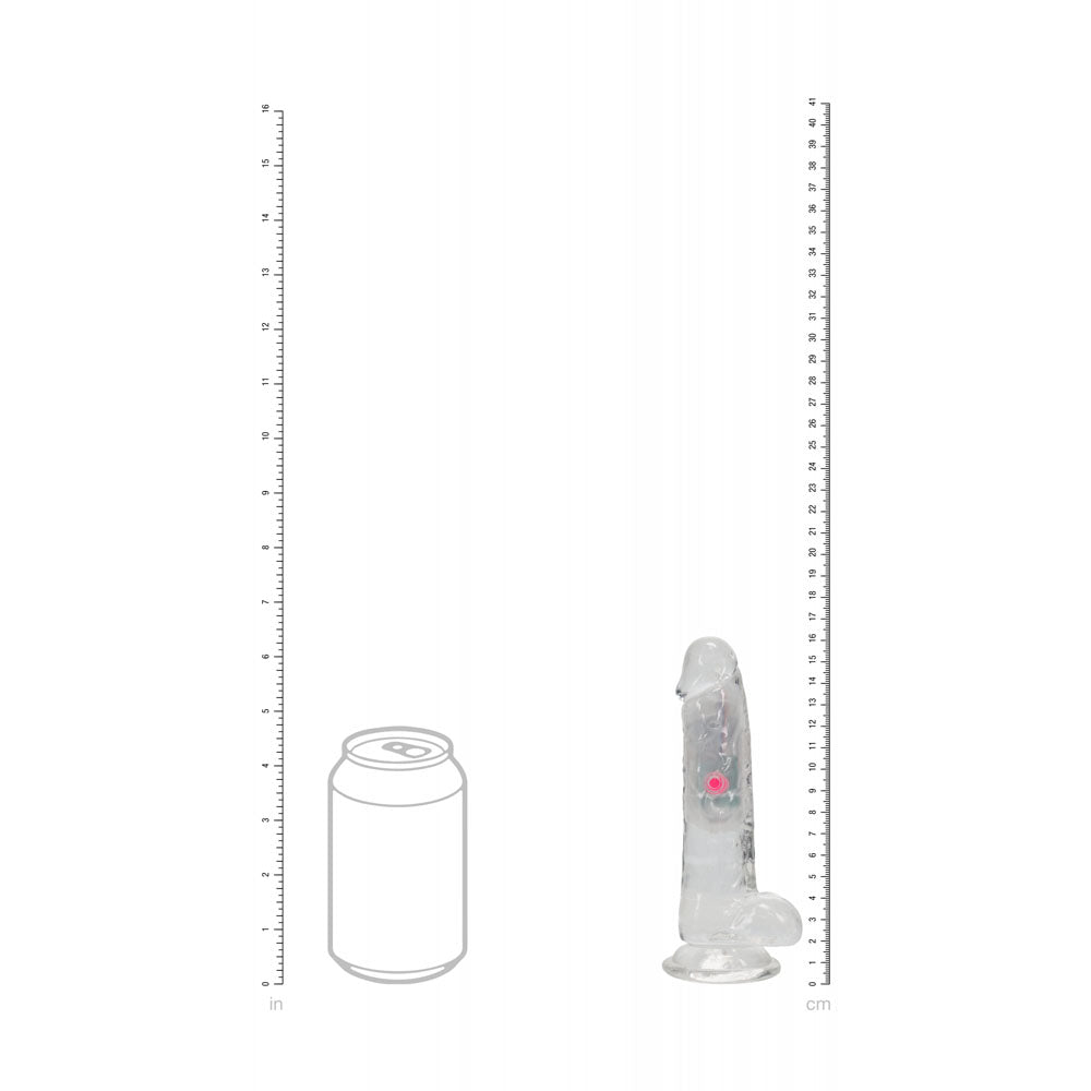 REALROCK 6'' with Balls Wireless Rechargeable LED Vibrating Dong