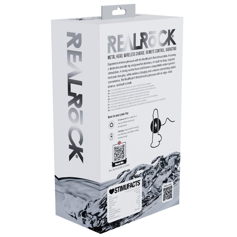 REALROCK Metal Head 7'' Rechargeable Dildo - Flesh