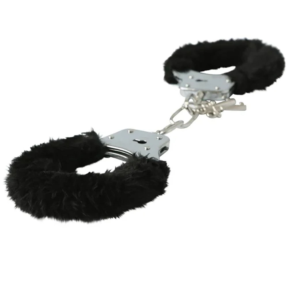 S&M Furry Handcuffs Black