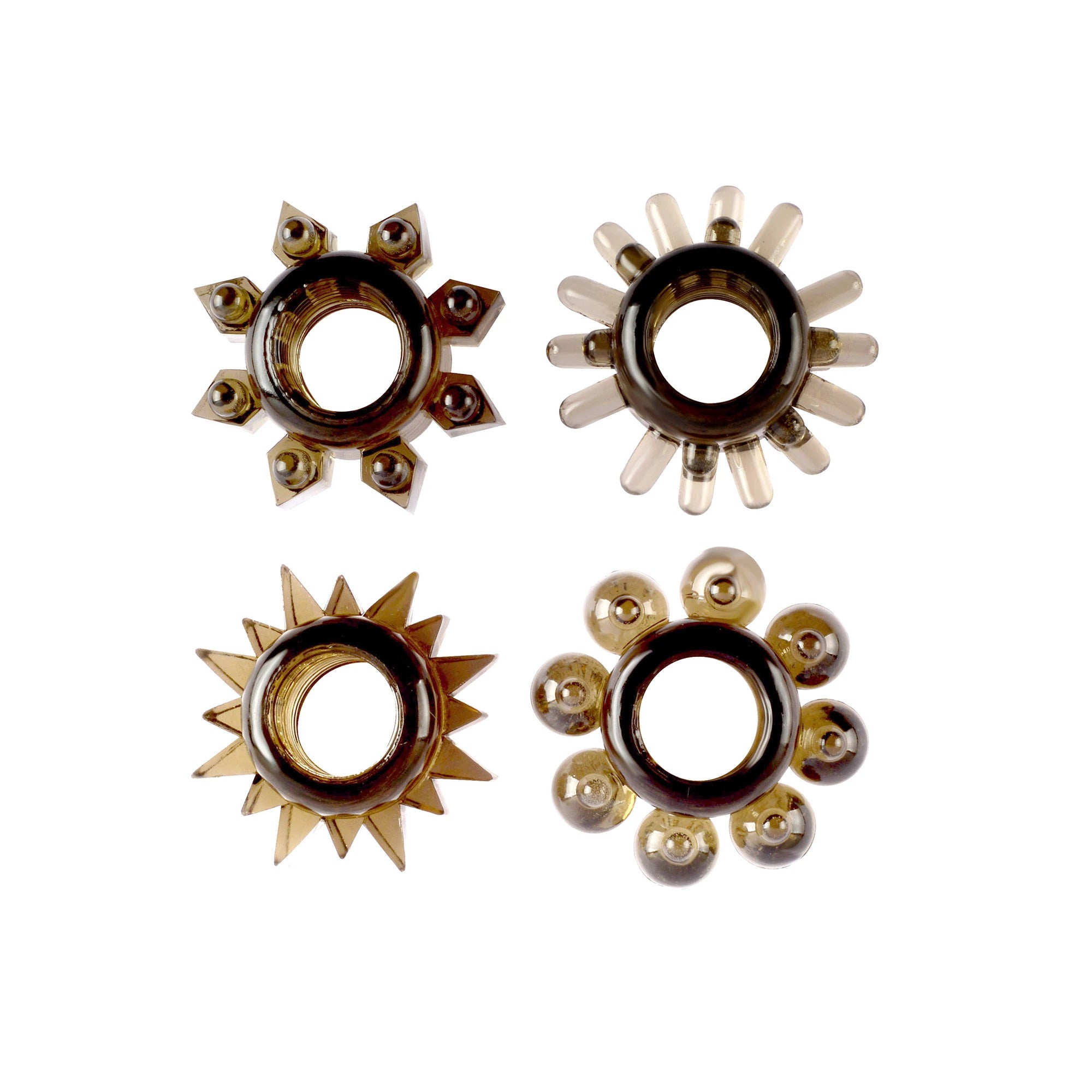 VSCN - Tickler Cockring - 4 Pack Black