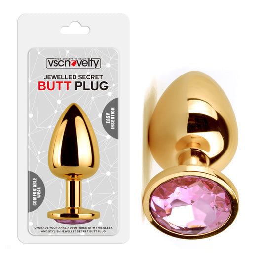 VSC Gold Pink Round Anal Plug - Medium