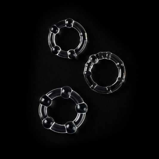 VSC 3-Piece Clear Cock Ring Set