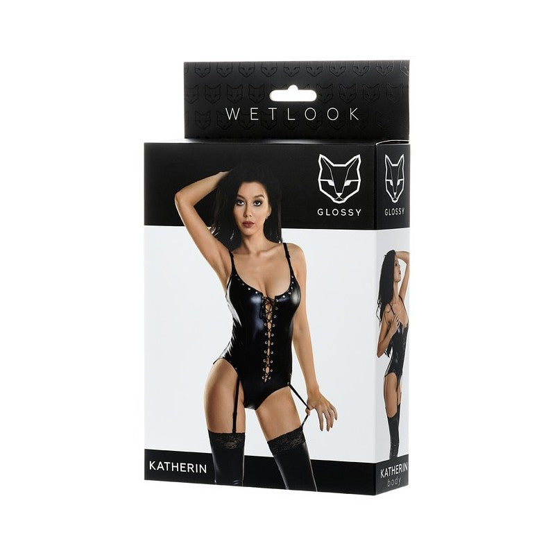 GLOSSY Wetlook BSuit Lge