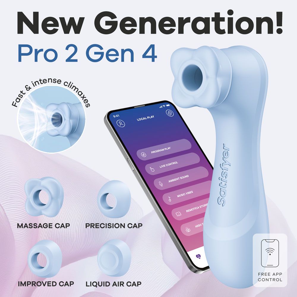 Satisfyer Pro 2 Generation 4 Serene Blue clitoral stimulator