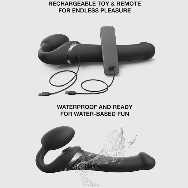 StrapOnMe - Strapless Multi Orgasm Bendable Strap-On Black - Small