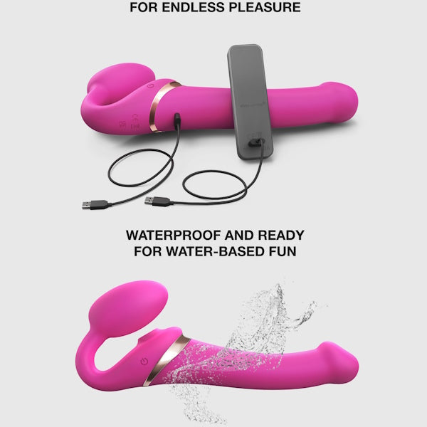 StrapOnMe Strapless Multi Orgasm Bendable Strap-On Fuchsia - S
