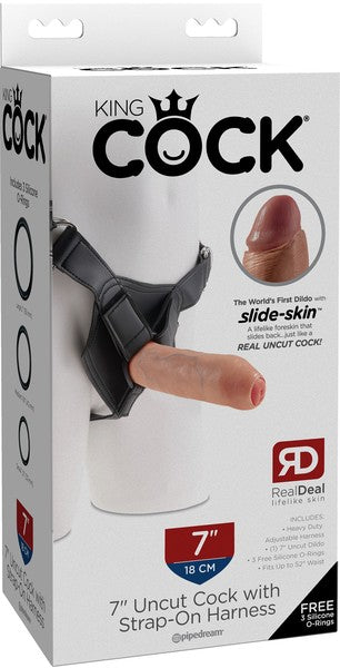 King Cock Uncut Strap on 7''