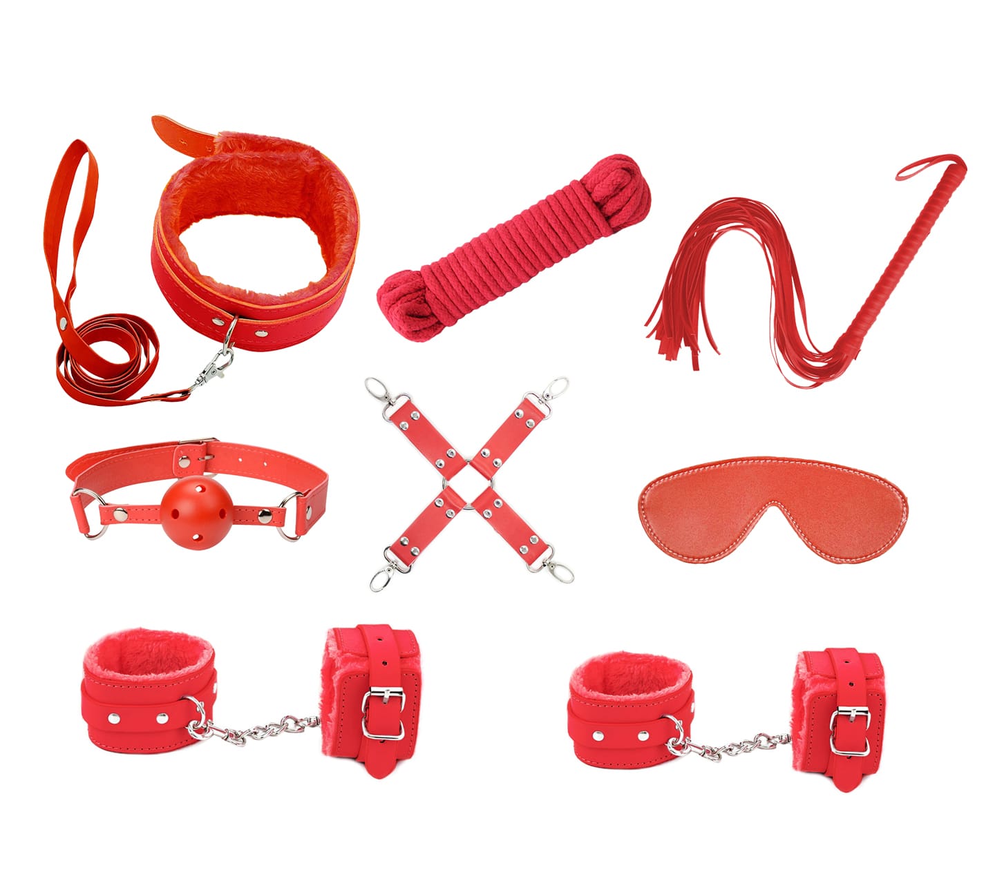 LL 9 Pce Bondage Kit Red
