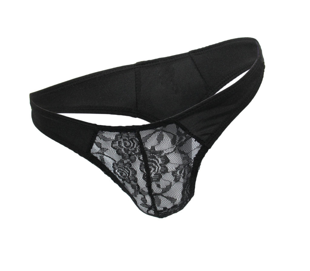 LL1511A Men LaceThong S/M Blk